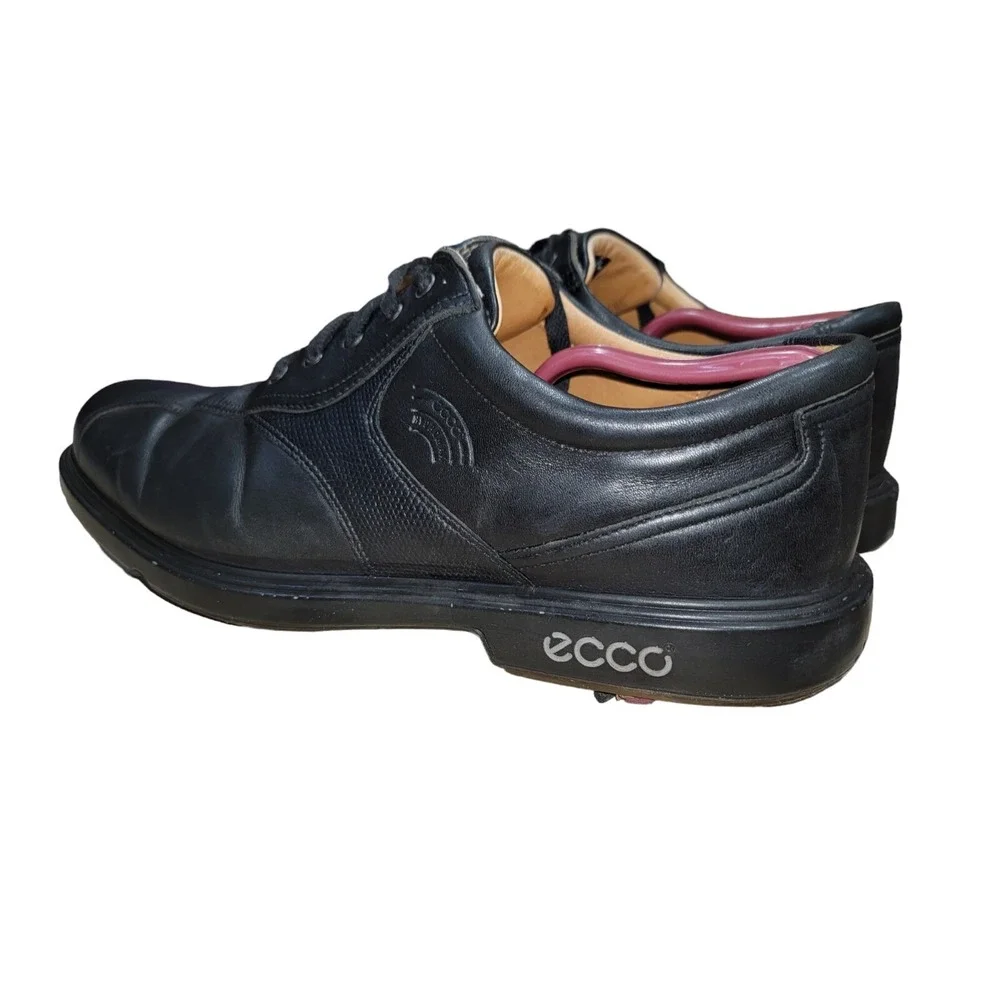 Ecco Mens Hydromax Classic Golf Shoes Black Leather Oxford EU 46 / US 12 - 12.5
